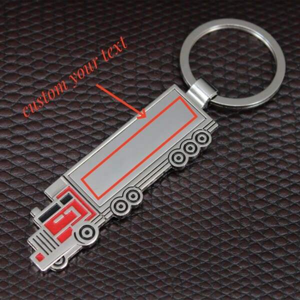 1 pezzo Portachiavi personalizzato a forma di camion, portachiavi personalizzabile con lettera nome, design unico di camion, portachiavi creativo per zaino, portachiavi stile casual, adatto per uomo per trasportare telefono, nome, targa famiglia veicolo