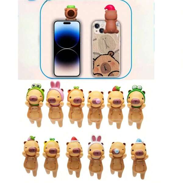 1/3 Stücke hochwertige süße Capybara Puppe, heilende Dekoration, geeignet für Handy, Autos, exquisite Geschenke (Verpackung Blindtüte zufällig)