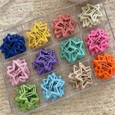 10/20/40pcs Colorful Hollow Star-Shaped Hair Clips, Cute Bangs Clips, Fashion Accessories For Women And Girls (No Storage Box), Hair Accessories Hair Tools, Beauty Accessories, Curly Hair Accessories Accessory, Hair Accessories Fall, Travel, Hair Tools, Accessories Women, Hair Stuff, Fall, Hair Accessories Women, Hair Tools, Hair Stuff, Stuff, Beauty Accessories, Gifts, Travel, Gifts For Women, Hair Stuff, Stocking Stuffers
