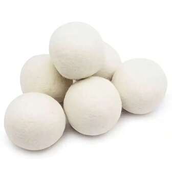 6-Piece Set - High-Quality Natural Drying Balls, Anti-Tangling Laundry Balls, Multi-Sized Reusable Laundry Balls, Cleaning Supplies, Dryer Laundry Balls