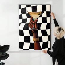 1 件，帆布挂画，带框装饰画，海报，墙面艺术，复古马提尼酒，酒吧推车艺术，酷炫公寓墙面艺术，鸡尾酒墙面艺术，复古客厅墙面装饰，折衷主义，宿舍装饰，时尚装饰画 - 彩色 - 查看 8