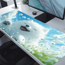 1pc Dog Mouse Pad Cartoon Art Desk Mat Rubber Base Mousepad With Stitched Edge Non-Slip Desk Accessories XL Desk Pad For Office Home As Gifts For Men Women Birthdays,Valentine's Day - Multicolor - View 4