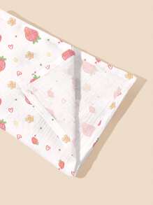 2条装柔软棉纱布襁褓毯，透气轻薄，适合新生儿及婴幼儿，男女宝宝均适用，卡通图案 - 彩色 - 查看 3