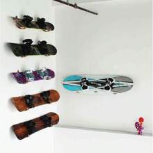 Surfboard Wall Rack - Coffee Brown - View 4