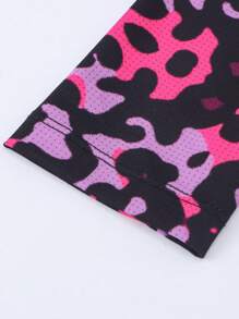 HISERWA Conjunto de jersey de ciclismo de manga corta con estampado de leopardo morado, jersey de ciclismo transpirable y de secado rápido para mujer, jersey de ciclismo de manga larga transpirable y de secado rápido para bicicleta de montaña - Rosa - Ver 9