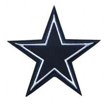 10 miếng vá thêu hình ngôi sao năm cánh màu đen, miếng dán trang trí - màu đen - Xem 3