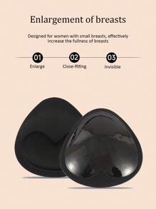 自粘硅胶薄上加厚隐形超厚内衣海绵垫适用于泳衣比基尼聚拢胸垫，纯色胸垫，胸罩杯垫