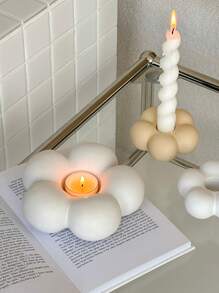 1pc Modern Minimalist Colorful Ceramic Candle Holder, Decorative Piece For Living Room, Dining Table, Home, Christmas, Wedding, Creative Candle Holder