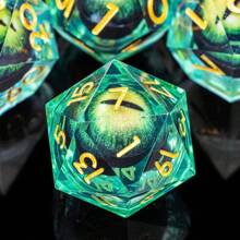 Dragon's Eye Resin Dice,7PCS  Liquid Core Dice Set, Sharp Egde Polyhedral D And D Dice - 11 - View 4