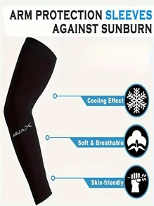 1 Paar Universal Kühlender Armstulpen für Herren und Damen - Nylon-Mischung mit UV-Schutz, Kompressionsarmstulpen, geeignet für Outdoor-Sport, Golf, Radfahren, Angeln, Wandern, Sonnenschutz und Isolation