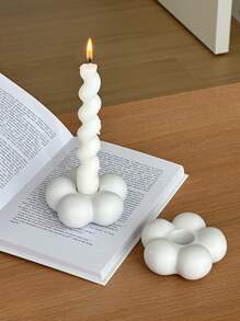 1pc Modern Minimalist Colorful Ceramic Candle Holder, Decorative Piece For Living Room, Dining Table, Home, Christmas, Wedding, Creative Candle Holder