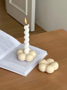 1pc Modern Minimalist Colorful Ceramic Candle Holder, Decorative Piece For Living Room, Dining Table, Home, Christmas, Wedding, Creative Candle Holder