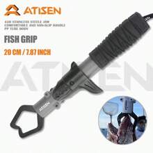 Fish Lip Pliers Grab Grip Tool Stainless Steel Fish Holder Fishing Tool Extended Version TPR Handle Fishing Men's Fishing Tackle