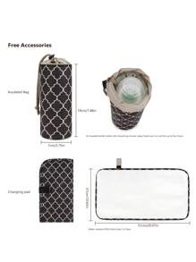 3 قطع/ مجموعة حقيبة ام مع بطانية ملابس الأطفال، حقيبة ظهر حمل كبيرة السعة، حقيبة حمل متعددة الوظائف للأم والطفل للسفر