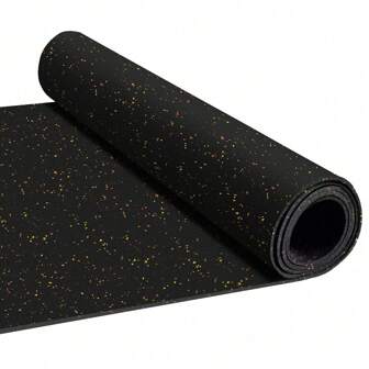 4'x6' Gym Rubber Flooring Heavy Duty 1/4" Thick For Home Gym Exercise Floor Mats