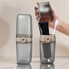 旅行牙刷套装，包括便携式收纳盒、漱口杯和牙膏杯 - 不含酒精，设计紧凑，非常适合旅行和商务旅行 - 彩色 - 查看 8