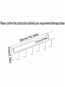 2pcs/1pc Iron Wall Mounted Hat Storage Rack Without Punching Holes, Iron Storage Hanger With 6 Hooks, Portable Multifunctional Storage Hanger, Door Hat Rack, Wardrobe Cabinet Storage Rack, Bag Storage Suitable For All Types And Sizes Of Hats, Can Be Used In The Kitchen, Gender Reveal Party, Perfect For Birthdays, Weddings, Parties, The Perfect Gift For Colleagues, Friends, And Family, Back To School