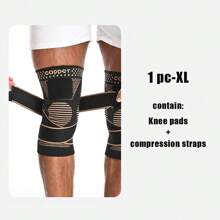 1 Manicotto per ginocchio in rame con fascia di compressione, supporto per ginocchio in maglia antiscivolo, adatto per corsa, escursionismo, esercizio per uomo e donna, accessori palestra, supporti per ginocchio, ginocchiere palestra