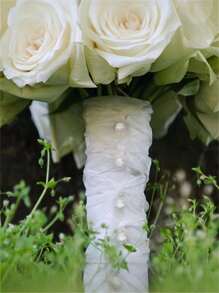 100/200/300 piezas (4*0.45cm) Alfileres de ramo de perlas, cabeza de perla falsa redonda en blanco/rojo/amarillo. Alfileres adecuados para flores transparentes para manualidades DIY, ramos de novia, decoraciones de flor de costura en el pecho, ramos de boda, alfileres de flor para aniversarios de boda, accesorios florales para ramos de boda.