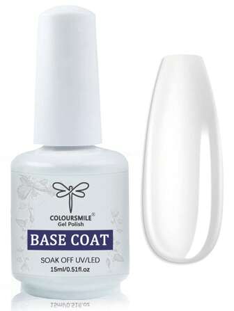 15ml No Wipe Gel Nail Polish Base Coat - Shine Finish And Long Lasting, Soak Off LED Nail Lamp Gel For Home Salon Nail Art DIY