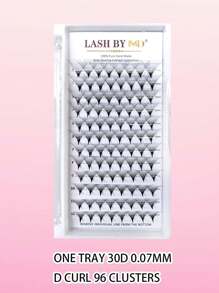 96 piezas de extensiones de pestañas pre-hechas 30D 40D de 0.07mm de grosor, rizo D de 8-15mm - D - Ver 10