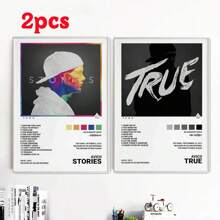 1 szt. Pop Stories Music Album Cover Plakaty Klasyka Piosenkarz Avicii Zdjęcia Do Pokoju Bar Malarstwo Na Płótnie Wydrukuj Sztukę Dekoracja Ścienna Do Domu Prezenty Płótno Dekoracja Ścienna Płótno Plakat Mural Nadaje Się Do Sypialni, Sztuki Muralowej Biuro I Dekoracja Salonu