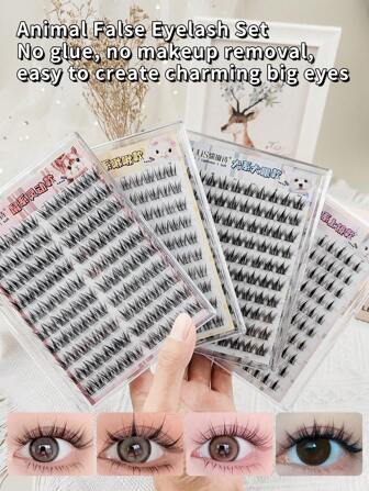 60–100 kluster, 10–12 mm längd, 0,07 mm tjocklek, C-böjning, ny uppgraderad djurserie – limfri, inga lösögonfransar, naturlig känsla som mammafödd, luftiga älvfransar, realistiska ögonfransar för nybörjare! Franskluster, ögonfranskluster, individuella ögonfransar, fransar, lösögonfransar