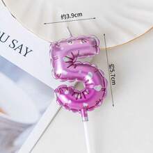 10 Pink Digital Birthday Candles, Cake Digital Balloon Candles With Numbers 0-9 Shining On The Top Of The Cake Decoration, Used For Birthdays, Wedding Anniversaries, Party Celebrations - Pink - View 24