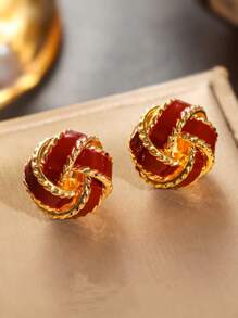 925 银质吊坠十字纹理圆形防过敏耳环，奢华独特精致女士耳环首饰