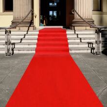 1 pieza Alfombra roja de decoración de fiesta de cumpleaños, Navidad, boda, inauguraciones de tienda, ceremonias, exposiciones y otras celebraciones - Alfombra roja desechable para recepción y acceso