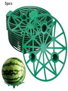 5/10pcs. Plastic Watermelon Support Pallet - Anticorrosion, Sturdy Blue Tray For Garden And Farm Fruit Displays, Perfect For Melons And Large Fruits