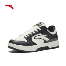 Classic Contrast Color Low Top Sneakers For Men, 2025 Spring New Versatile Casual Sports Shoes 112518010 - Ivory White/Basic Black -1 - View 2