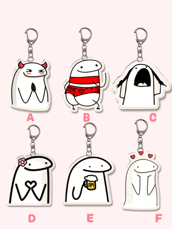 1pc Acrylic Funny Heart Expression Meme Acrylic Keychain.Line Emoticon Keychain, Love Emoticon Keychain, Sexy Emoticon Keychain, Crazy Emoticon Keychain, Flork Keychain, Beer Emoticon Keychain.Ideal For Boyfriends, Girlfriends, Family Members, Friendship Keychain/Keychains For Women/Bag Charms/ Keychain