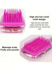 Set de 1/2/3 peines de dibujos animados, aptos para todo tipo de cabello tanto para mojado como seco, cepillo para peinar y dar estilo, mango de plástico ABS duradero, opción de regalo perfecta - Multicolor - Ver 6