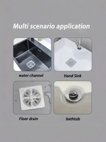 50pcs Kitchen Drainage Filter Cover, Used For Hair Plugs, Fly Proof Silicone Filter, Household Bathroom Kitchen Anti Cockroach And Anti Odor