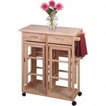 Winsome Wood Suzanne Kitchen, Square, Natural, Beech