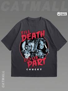 Regalos para hombres, camisetas con gráficos, camisetas vintage, camisetas de cultura popular, ropa urbana, moda vintage, diseños audaces y con carácter, camiseta unisex suave de algodón 100% con gráficos de ropa urbana, estilo Y2K, 2025. - Gris Oscuro - Ver 1