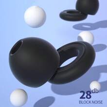 1 Pair Reusable Super Comfortable Noise-Proof Earplugs, Includes 2 Pairs Replacement Ear Tips, Suitable For Sleeping, Deep Focus, Traveling, Noise Sensitivity, Hearing Protection