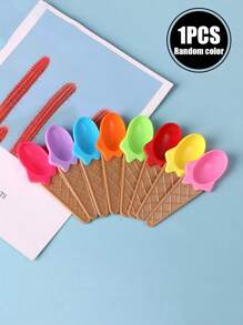 1/2/4set Ice Cream Bowl And Spoon Set, Reusable Ice Cream Cup, Random Set Of Ice Cream Birthday Party Decoration - Random Color - View 14