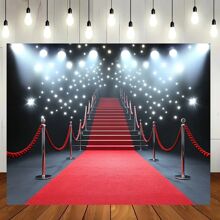 1 pieza Alfombra roja de decoración de fiesta de cumpleaños, Navidad, boda, inauguraciones de tienda, ceremonias, exposiciones y otras celebraciones - Alfombra roja desechable para recepción y acceso