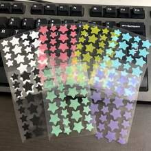 280 pièces/28 pièces Autocollants en gel asymétriques imperméables de forme d'étoile à cinq branches colorés, fournitures scolaires, rentrée des classes