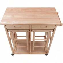 Winsome Wood Suzanne Kitchen, Square, Natural, Beech
