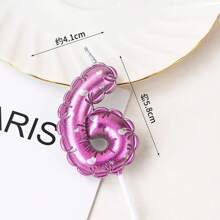 10 Pink Digital Birthday Candles, Cake Digital Balloon Candles With Numbers 0-9 Shining On The Top Of The Cake Decoration, Used For Birthdays, Wedding Anniversaries, Party Celebrations - Pink - View 22