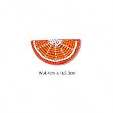 1pc Handmade Beaded Cute Fruit Patch | Lemon & Watermelon Decorative Sticker, Suitable For DIY Clothing, Bags, Shoes, Requires Hand Sewing/Adhesive Glue