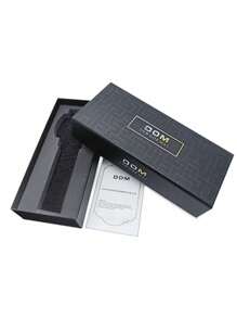 DOM 1 件男士时尚夜光星空多功能计时码表日历防水石英皮革手表