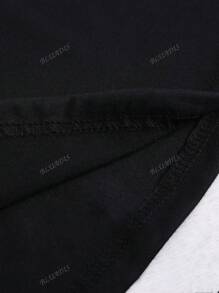 Maglietta casual da donna, Maglietta a maniche corte in misto poliestere per signore, Maglietta casual da donna a maniche corte con stampa leopardata a cuore, top nero da donna, abbigliamento primaverile ed estivo