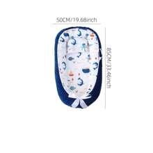 1 Set de colchoneta de lactancia portátil y resistente al aplastamiento con almohada, cuna de viaje para bebés