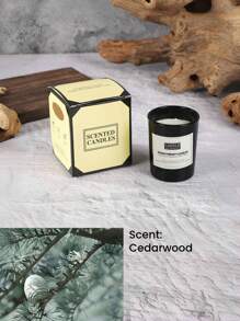 1 PIEZA Vela de vidrio aromática de color negro brillante, adecuada para restaurantes, hoteles, salas de estar, dormitorios. Conjunto romántico para la cena y decoración para bodas, velas para fiestas y decoración del hogar, velas sin humo ni olor para cenas a la luz de las velas, se puede usar como regalo, decoración del hogar, adecuado para Pascua, temporada de bodas, Día de San Valentín