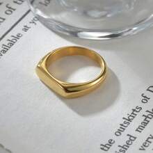 A Stylish Custom Laser Engraved Name Stainless Steel Long Ring Suitable For Daily Wear Holiday Anniversary Gift