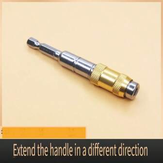 1 pieza Llave de torsión manual con articulación universal, extensión de destornillador para espacios estrechos, punta inclinada, conector de extensión para taladro eléctrico
